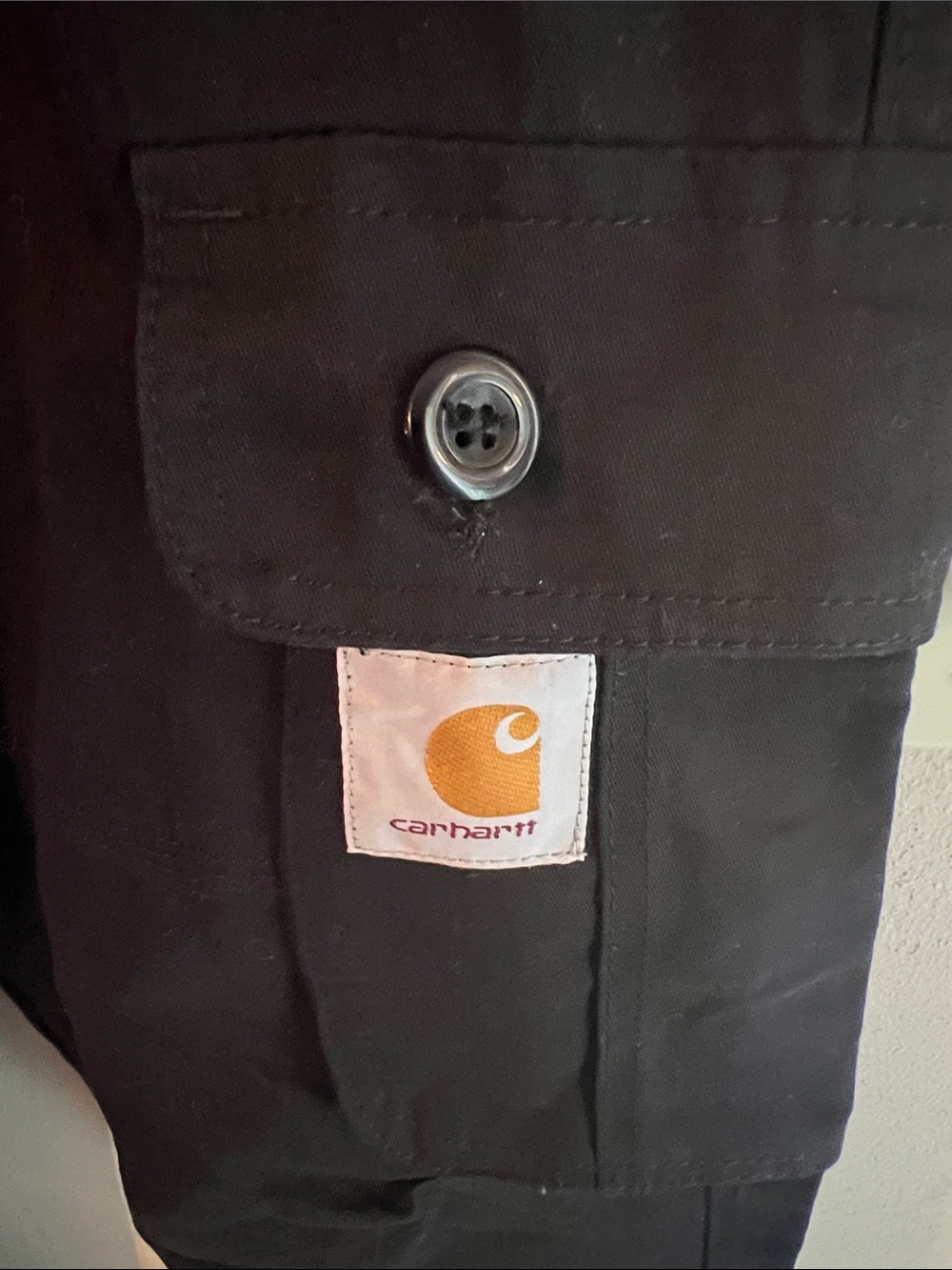 CARHARTT WIP REGULAR CARGO PANTS BLACK SIZE XL - Picture 4 of 7